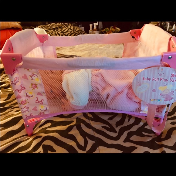 NO BRAND BABY GIRL DOLL W/2 IN ONE PLAYPEN/CRIB/BRAND NEW - Picture 3 of 9